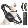 2-In-1 Dog Shock And Bark Collar Dog Training Collar With Remote 2 Collars Rechargeable Ip68 Waterproof With 3 Channels For Medium And Small Dogs