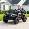 24V Kids Ride On Car With 2.4G Parent Remote Control, 4Wd Electric Ride On Truck With Dual 80W Motors, Four-Wheel Suspension, Led Headlights, Wireless