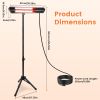 1500W Infrared Heater With Stand Electric Outdoor Patio Heater Ip65 Waterproof Tripod Wall Mount With 2 Remotes 3 Heating Levels For Home Restaurant Y