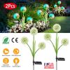 2 Pcs Dandelion Solar Light 36Led Beads Outdoor Garden Lawn Pathway Landscape Stake Lamp Colorful Ornamental Light