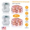 2Pcs Led String Lights 100Led Beads 32.8Ft Copper Fairy Lights Ip65 Waterproof Battery Operated Flash Lights With Remote Control For Wedding Party Jar