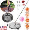 15In High Pressure Washer Flat Surface Cleaner 4000Psi Stainless Steel Disc Power Washer Broom With 3 Wheels 2 Washer Extension Wands 2 Replacement No