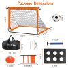 Kids Soccer Goals Set For Backyard Portable Soccer Training Equipment With Ball Pump Cones Agility Ladder Target Carry Bag For Toddler Age 3+ Outdoor