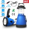 Camping Light Hand Crank Hiking Emergency Spotlight Lantern Lamps W/ Car Charger