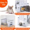 2Pcs Humane Rat Trap Catch And Release Live Mouse Cage Traps With Automatic Continuous Cycle Trapping For Chipmunk Rodent Mouse Small Animals