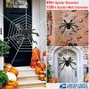 Halloween Decorations Spider Outdoor 49Inch Halloween Spider With 126 Inch Tarantula Mega Spider Web Hairy Poseable Scary Spider Outdoor Yard Creepy D