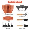 7 Tier Stackable Vertical Planter With Wheels Strawberry Planter Tower Space Saving Garden Planter With Drainage System Rolling Herb Flower Vegetable