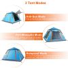 4-5 Person Camping Tent Outdoor Foldable Waterproof Tent With 2 Mosquito Nets Windows Carrying Bag For Hiking Climbing Adventure Fishing