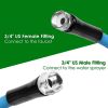 25Ft/50Ft 5/8" Non-Expanding Flexible Garden Hose Heavy Duty Pvc Water Hose Leak-Resistant Kink-Free All-Weather Burst 500Psi