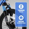 Forbidden To Sell On Temu 20 Inch Kids Mountain Bike, 7-Speed Boys Girls Bicycle With Front Suspension, Disc & V-Brake, Steel Frame Children\'S Bike F