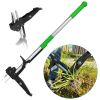 38.97In Aluminum Weed Puller Stand Up Weeder Without Bending Kneeling Manual Weed Remover Tool With 4 Claws For Lawn Yard Garden Patio