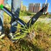 38.97In Aluminum Weed Puller Stand Up Weeder Without Bending Kneeling Manual Weed Remover Tool With 4 Claws For Lawn Yard Garden Patio