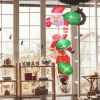 8Ft Climbing Inflatable Santa Claus With Light Hanging Blow Up Christmas Inflatable Indoor Outdoor Christmas Decorations 3 Santa Claus 3 Merry Christm