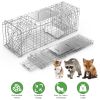 31X12X11” Heavy Duty Folding Live Animal Trap Cage Humane Easy To Catch And Release Trap For Stray Cats Raccoons Squirrel Skunk Groundhog Armadillo Ra