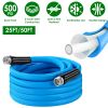 25Ft/50Ft 5/8" Non-Expanding Flexible Garden Hose Heavy Duty Pvc Water Hose Leak-Resistant Kink-Free All-Weather Burst 500Psi