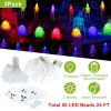 3Pcs Halloween Light Decorations Total 50 Leds 24Ft Halloween String Lights Colorful 3D Skeleton Ghost String Lights Gauze Skull String Lights Spooky