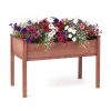 48X24X30In Elevated Raised Garden Bed With Legs, Wooden Planter Box For Outdoor Vegetable Herb Flower Fruit Growing