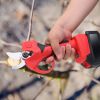 21V Cordless Electric Pruning Shears 40Mm 1.57" Electric Branch Scissors Tree Branch Cutter With 2 Rechargeable Batteries Sharpening Stone Blade Repla