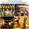 50Ft Decorative Globe String Lights Outdoor Indoor 25Pcs Bulb Light Strings Fairy String Lamps For Garden Lawn Patio Cafe Party