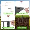 94Inch Squirrel Proof Bird Feeder Pole Heavy-Duty Bird House Pole  Outdoor Bird Feeding Station With 5 Adjustable Heights 4 Shepherd Hooks Top & Side