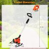 Cordless Grass Trimmer With Wheels 2Pcs 3.0Ah Batteries Rechargeable Handhold Lawn Mower With 3 Types Of Blades Head Angle Adjustable Lightweight For