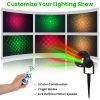 Outdoor Laser Projector Light Red And Green Projection Light With 3 Modes 12 Speeds 6Hrs Timer Ip44 Waterproof Firefly Landscape Light For Christmas H