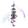 Butterfly Wind Chimes For Outside Metal Wind Chimes With Aluminum Tubes Deep Soothing Sound Decor For Garden Yard Home Patio Gift For Women Men