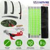2 In 1 Extra Long Manual Pole Saw 8.23-28.25Ft Extendable Tree Pruner For High Branches With Pruner Scissors 2 Double-Hooked Saw Blades Goggles Gloves