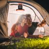 Portable Camping Lantern Fan 10000Mah Battery Powered Hanging Fan Usb Rechargeable Tent Fan With 4 Light Modes 3 Wind Modes Emergency Power Bank Remot
