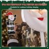 8Ft Inflatable Camouflage Santa Christmas Decoration With Warm White Led Lights Built-In Fan 8 Ground Stakes 4 Tether Ropes & 3 Sandbags Outdoor Yard
