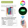 4Pcs Submersible Rgb Led Lights Ip68 Waterproof Underwater Color Changing Lamps Remote Control Battery Operated Floral Light For Vase Fountain Aquariu