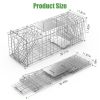 31X12X11” Folding Live Animal Trap Cage With Waterproof Cover And Gloves Humane Easy To Catch And Release Trap For Stray Cats Raccoons Squirrel Skunk
