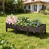 Outdoor Raised Garden Bed With Legs Elevated Planter Box With Self-Watering System For Garden Patio Balcony Vegetables Flowers Herbs Pp Plastic Box Ea