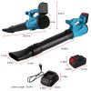 Cordless Leaf Blower 93Mph 431Cfm Battery Powered Leaf Blower    With 6 Variable Speeds 2 Rechargeable Batteries For Yard Patio Driveway