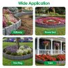 16Ft Non-Digging Plastic Landscape Edging 20Pcs Faux Cobbled Stone Garden Borders With 20 Spikes Shovel Gloves Flexible Bendable For Flower Beds Pathw