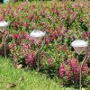 4Pcs Solar Garden Light Outdoor Diamond Led Light 7-Color Changing Ip65 Waterproof Pathway Stake Decorative Lamp For Garden Patio Yard Walkway