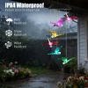 2Pack Solar Dragonfly Wind Chimes 7 Color Changing Wind Chimes For Outside Ipx4 Waterproof Outdoor Garden Yard Decor