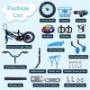 16In Kids\' Bike With Training Wheels Children Bicycle With Helmet Basket Rear Seat Chain Guard For Boys Aged 4-7