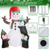5.9Ft Christmas Inflatable Outdoor Decoration Snowman Penguin Blow Up Yard Decoration With Led Light Built-In Air Blower For Winter Holiday Xmas Garde