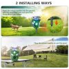 Electric Solar Powered Ultrasonic Animal Repeller 360° Ultrasonic Animal Driver With Motion Sensor Led Flashing Lights Waterproof Outdoor Animal Repel