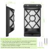 Flame Solar Lights Outdoor 96 Leds Waterproof Flickering Flame Wall Mount Lamp Auto On Off Sensor Decorative Landscape Night Lamp For Deck Patio Yard