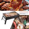 Portable Bbq Grill Foldable Charcoal Grill Lightweight Smoker Grill For Camping Picnics Garden Grilling