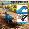 800W 21V Cordless Tiller Cultivator 3.0Ah Battery Powered Tiller With 8.66" Width 6.69" Depth Manganese Steel Tines For Soil Cultivation Weeding Garde
