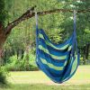 440Lbs Hammock Hanging Chair Canvas Porch Patio Swing Seat Portable Camping Rope Seat W/ 2Pillows