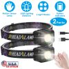 2Packs Rechargeable Motion Sensor Headlamp 6 Light Modes Cob Xpg Headlight Torch Flashlight For Fishing Running Camping Hiking