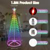 Led Smart Christmas Cone Tree Outdoor Lighted Christmas Tree Light With App Control Remote Control Ip44 Waterproof Timer 210 Modes For Indoor Outside