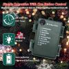 2Pcs Battery Powered Lighted Christmas Tree Urn Filler With Light Artificial Xmas Trees Light With Berries Balls Led Pathway Pine Tree Ip44 Waterproof