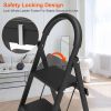 3-Step Foldable Ladder With Wide Anti-Slip Pedal Safety Locking Design Soft Handgrip Portable Lightweight Folding Step Stool 330Lbs Load Capacity For