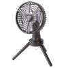 10400Mah Portable Camping Fan With Led Light Rechargeable Tripod Tent Hanging Fan Lantern Portable Foldable Oscillating Table Fan With 3 Brightness 4