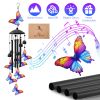 Hummingbird Wind Chimes For Outside Metal Wind Chimes With Aluminum Tubes Deep Soothing Sound Decor For Garden Yard Home Patio Gift For Women Men